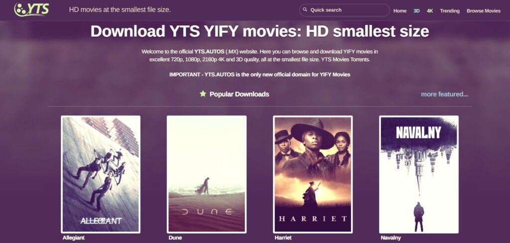 YTS YIFY