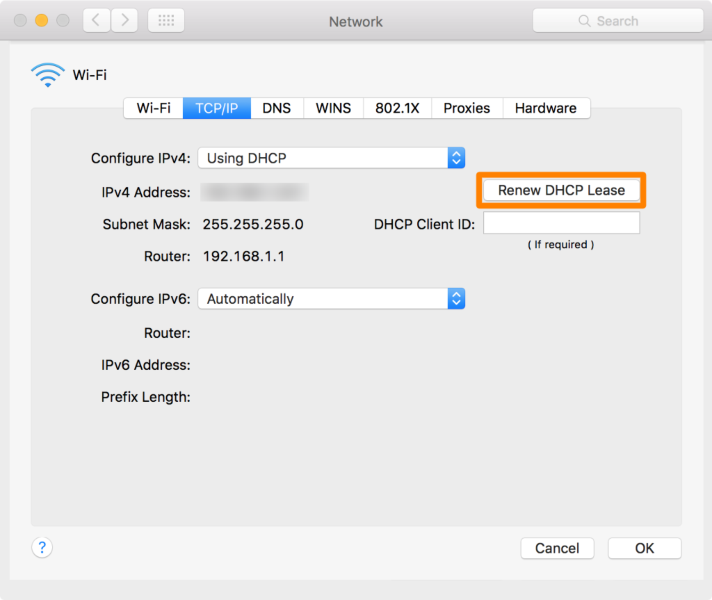 Reset IP Address