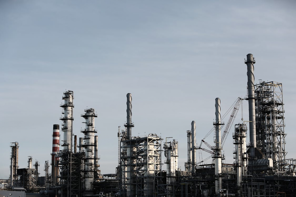 Large oil refinery