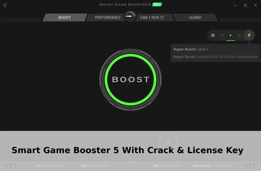 Smart Game Booster 5 With Crack & License Key